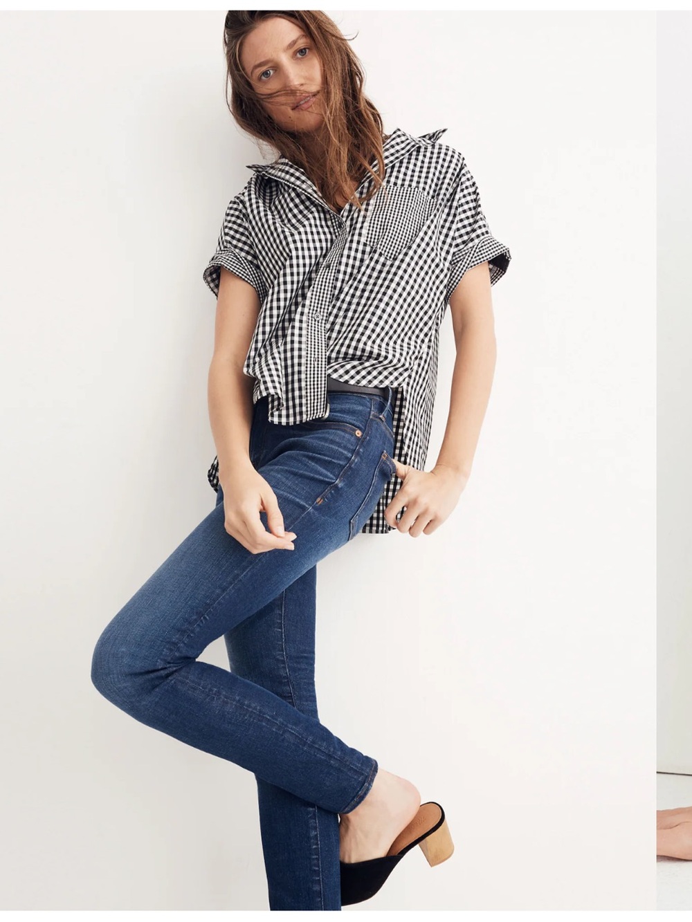 Madewell Dark Indigo Skinny Jeans with Faded Whiskering